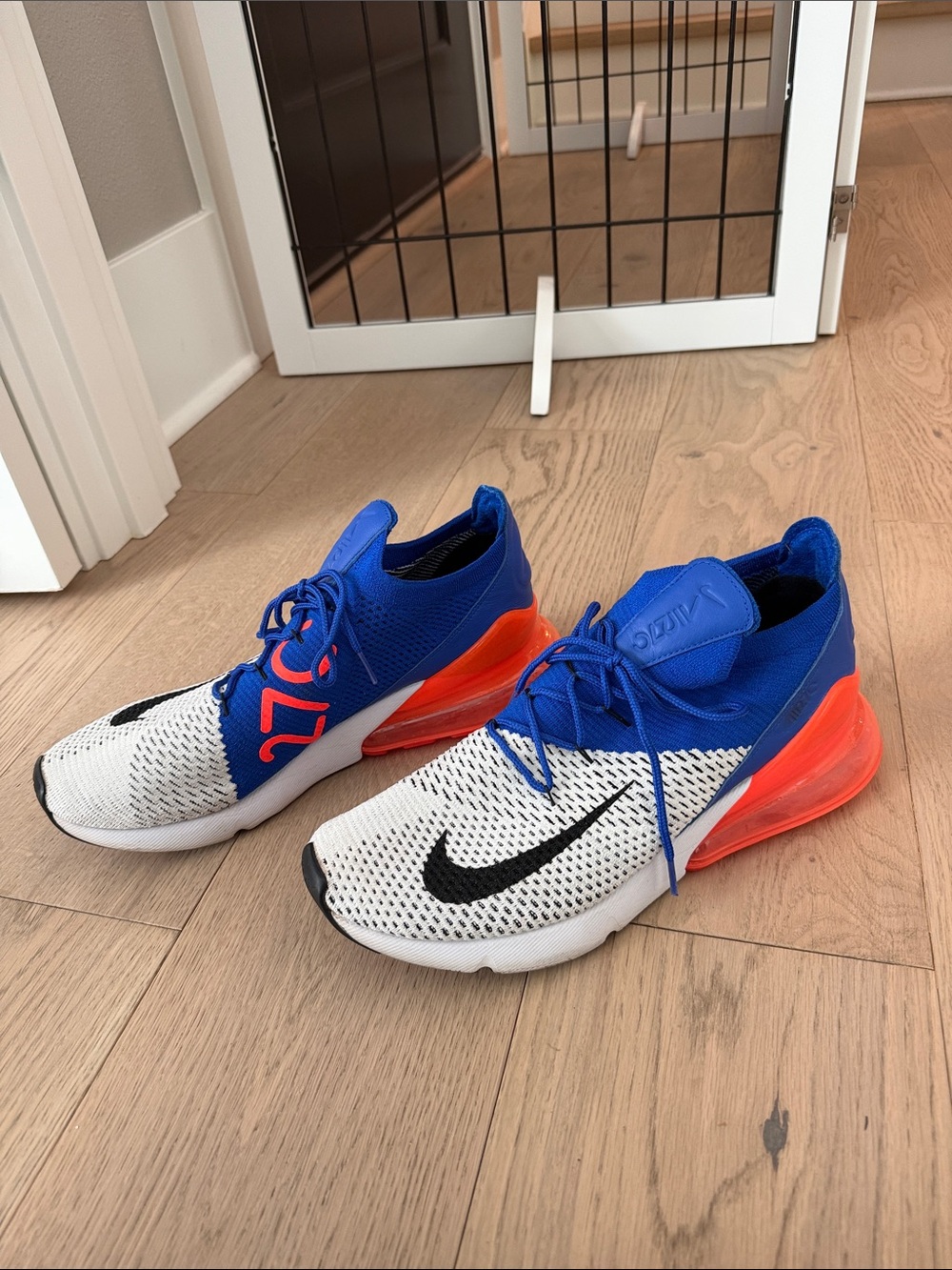 Nike Blue/White/Orange Air Max 270 Sneakers
